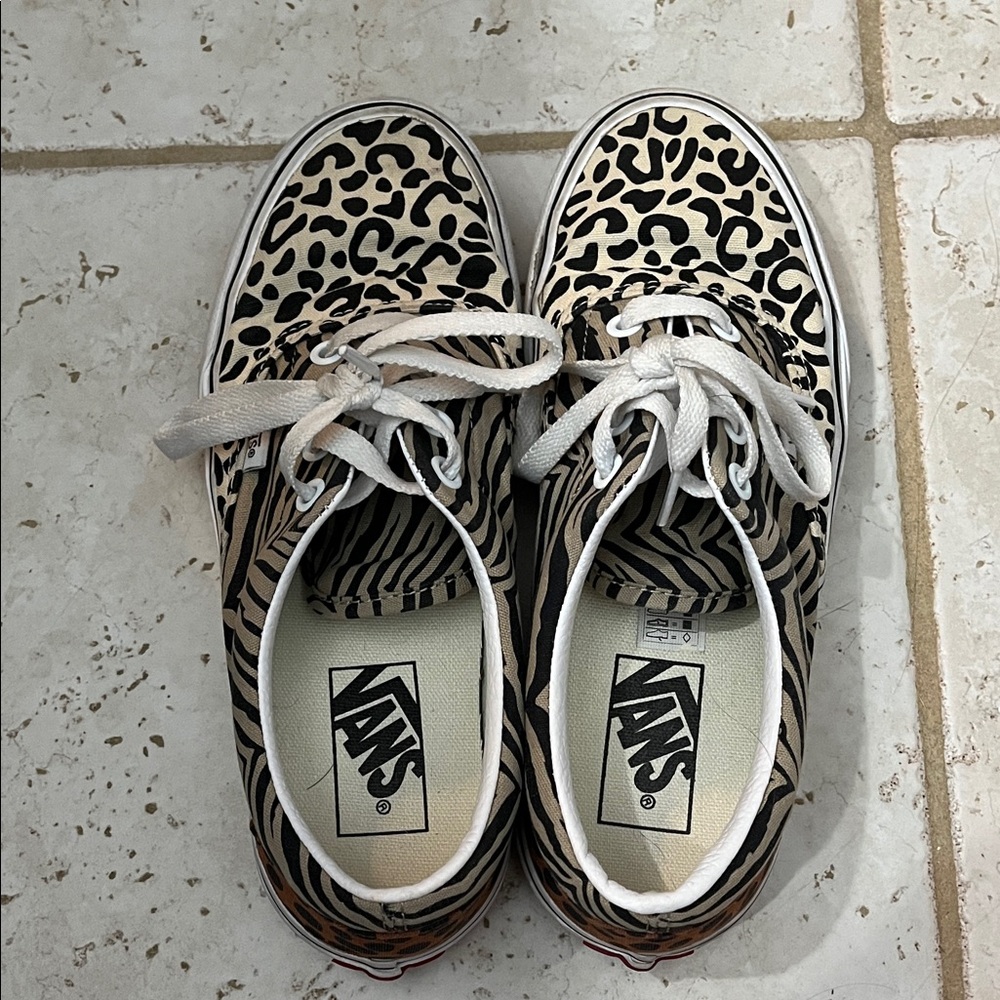 Vans Leopard and Zebra Print Sneakers